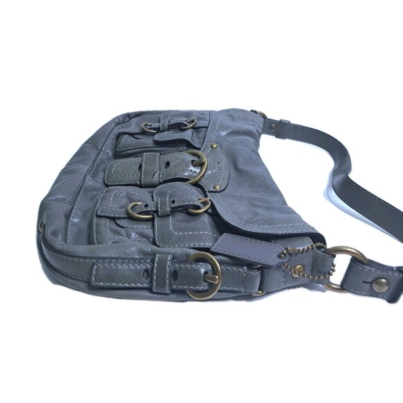 Vintage Coach Gray Leather Garcia Bag Hobo Legacy Pockets Shoulder F0893-12654 - Picture 6 of 12